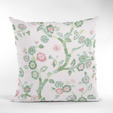 Temple Garden Celadon Performance/ Outdoor Pillow, 22" Square
