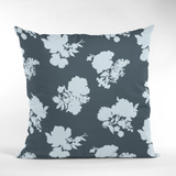 Swans Island Silhouette Navy Blue Outdoor Pillow, 22" Square
