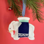 felt chinoiserie Christmas ornaments 