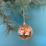 Mini Disco Ball Ornaments, Set of 6 - Gold