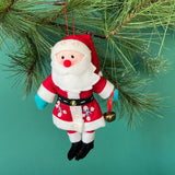 Felt Santa and Christmas Tree Sequin Christmas Ornaments, Set of 2