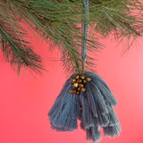 elegant tassel Christmas ornaments with small gold bells