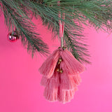 elegant tassel Christmas ornaments with small gold bells