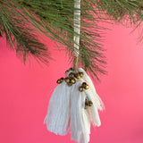 elegant tassel Christmas ornaments with small gold bells