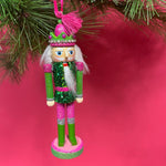 Wood Glitter Nutcracker Christmas Ornaments
