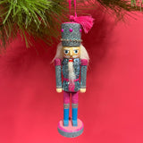 Wood Glitter Nutcracker Christmas Ornaments
