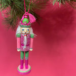 Wood Glitter Nutcracker Christmas Ornaments