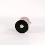 Bottom view of Shell Seekers acrylic ice bucket with lid on the side