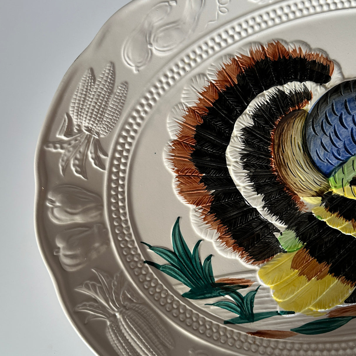 Vintage Oversized Oval Ceramic Turkey Platter