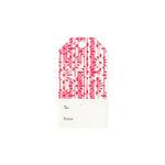 Toujours Provence pink gift tag featuring a vibrant pink floral pattern with printed To and From fields for personalized gift giving.
