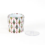 Twinkle Trees is an acrylic ice bucket covered in a green Christmas tree pattern.
