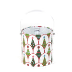 Twinkle Trees is an acrylic ice bucket covered in a green Christmas tree pattern.