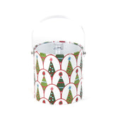 Twinkle Trees is an acrylic ice bucket covered in a green Christmas tree pattern.