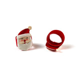 Vintage Jolly Santa Christmas Napkin Rings, Set of 4