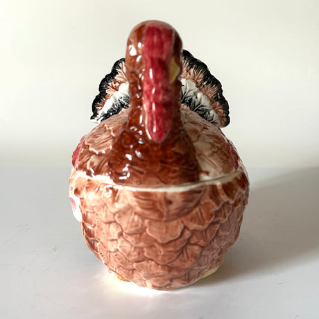a front facing angle of a vintage turkey centerpiece