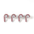 set of four white and red striped rattan candy candy christmas napkin rings