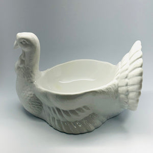Vintage Ceramic Turkey Centerpiece Bowl