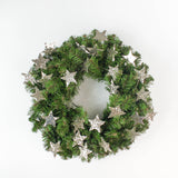 wreath with a silver stars