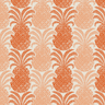 an orange pineapple print fabric swatch