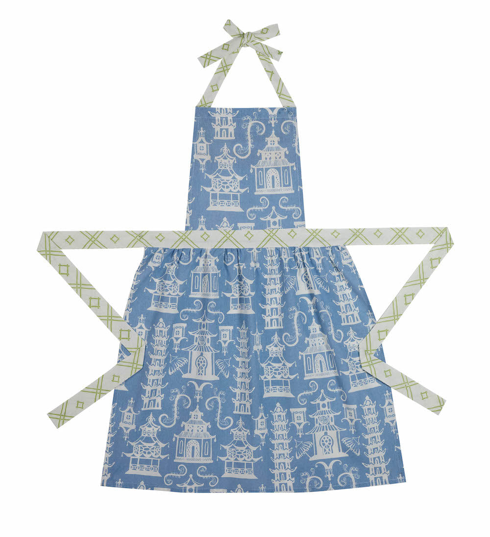 Oh, Pagoda Periwinkle Apron