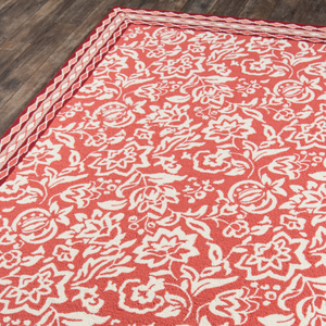 Hampton Court Red All-Weather Indoor/Outdoor Area Rug