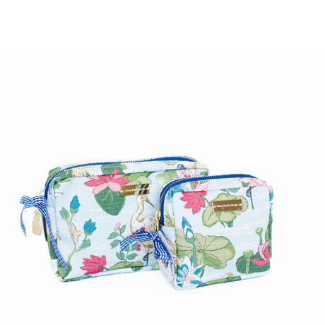 Large Meadow Club Sky Blue Toiletries Bag