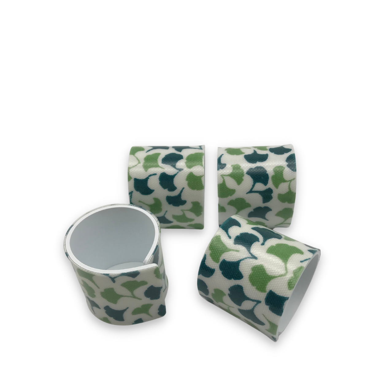 Forest Glade Blue/Green Christmas Napkin Rings, Set of 4