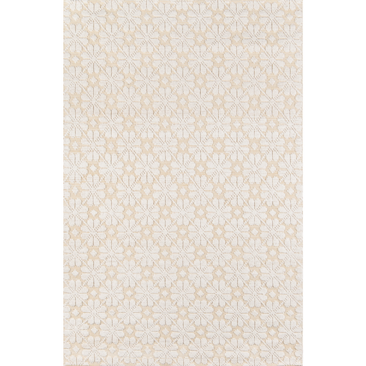 Seville Yellow Indoor Cotton/ Wool High/ Low-Pile Area Rug