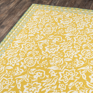 Hampton Court Yellow All-Weather Indoor/Outdoor Area Rug