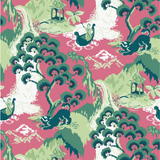 Old Peking Strawberry Chinoiserie Wallpaper Sample