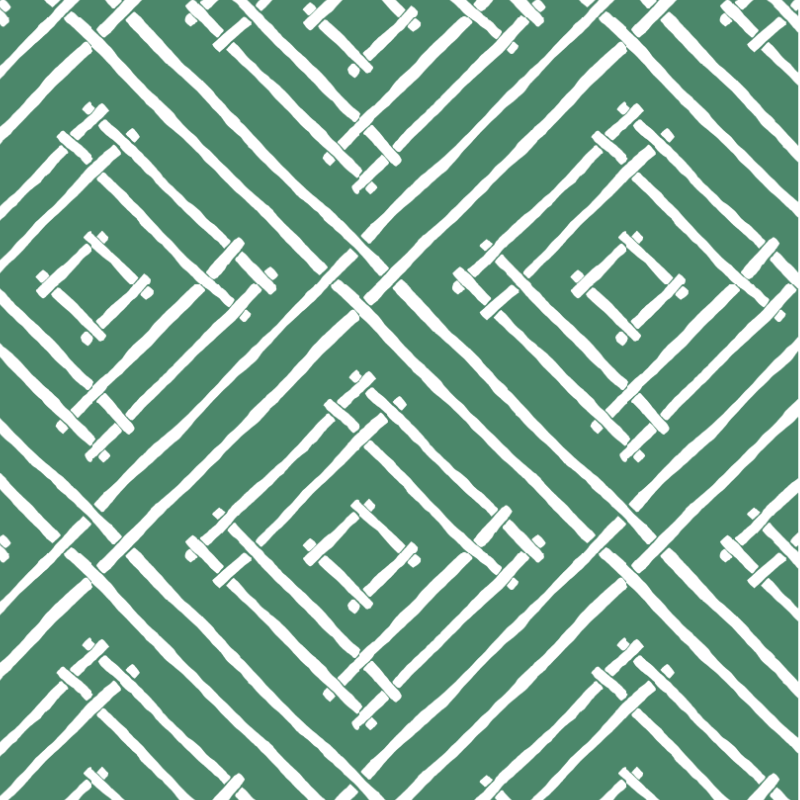 Island House Forest Green Wallpaper Sample
