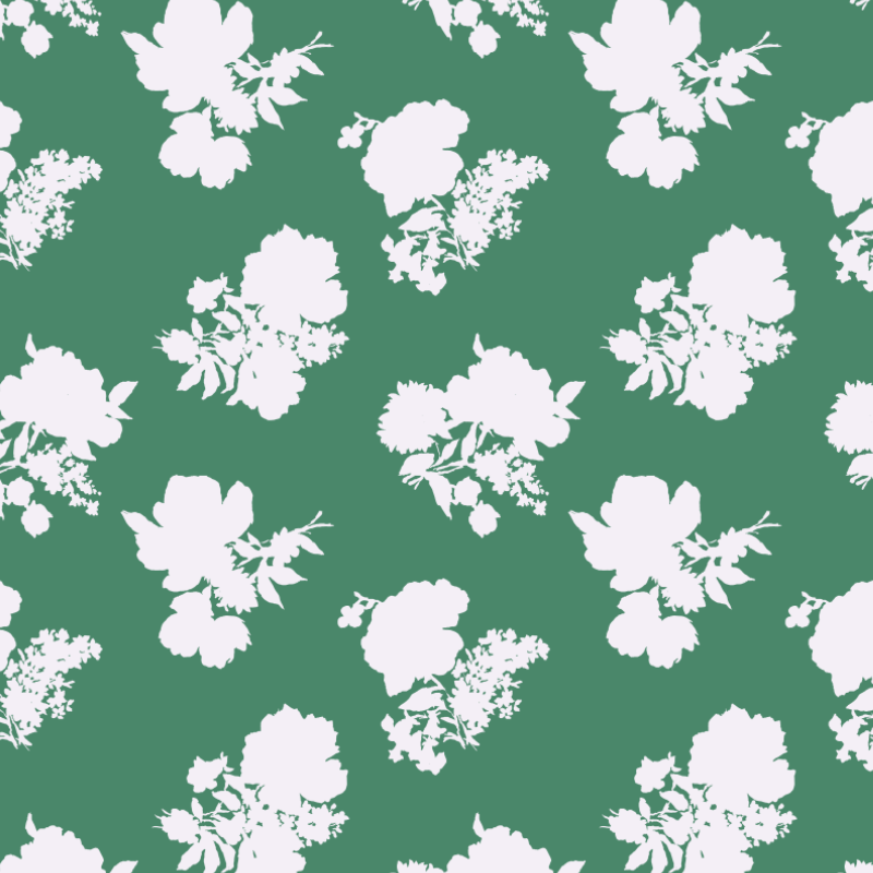 Swans Island Silhouette Forest Green Wallpaper Sample
