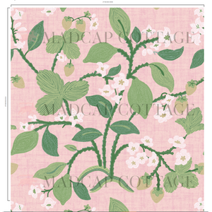 Strawberry Hill Rose Pink Wallpaper