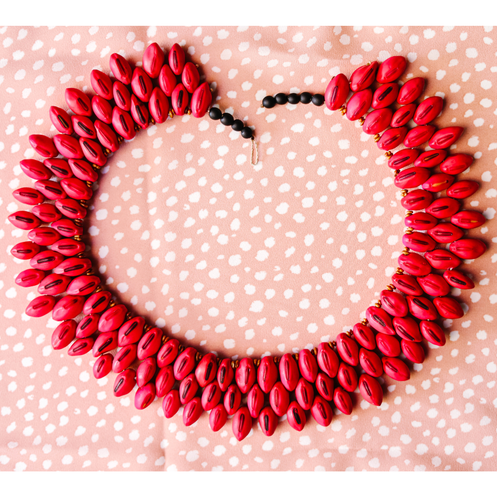 Pink South American Pinecone Necklace