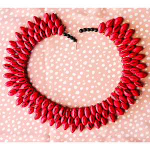 Pink South American Pinecone Necklace