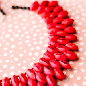 Pink South American Pinecone Necklace