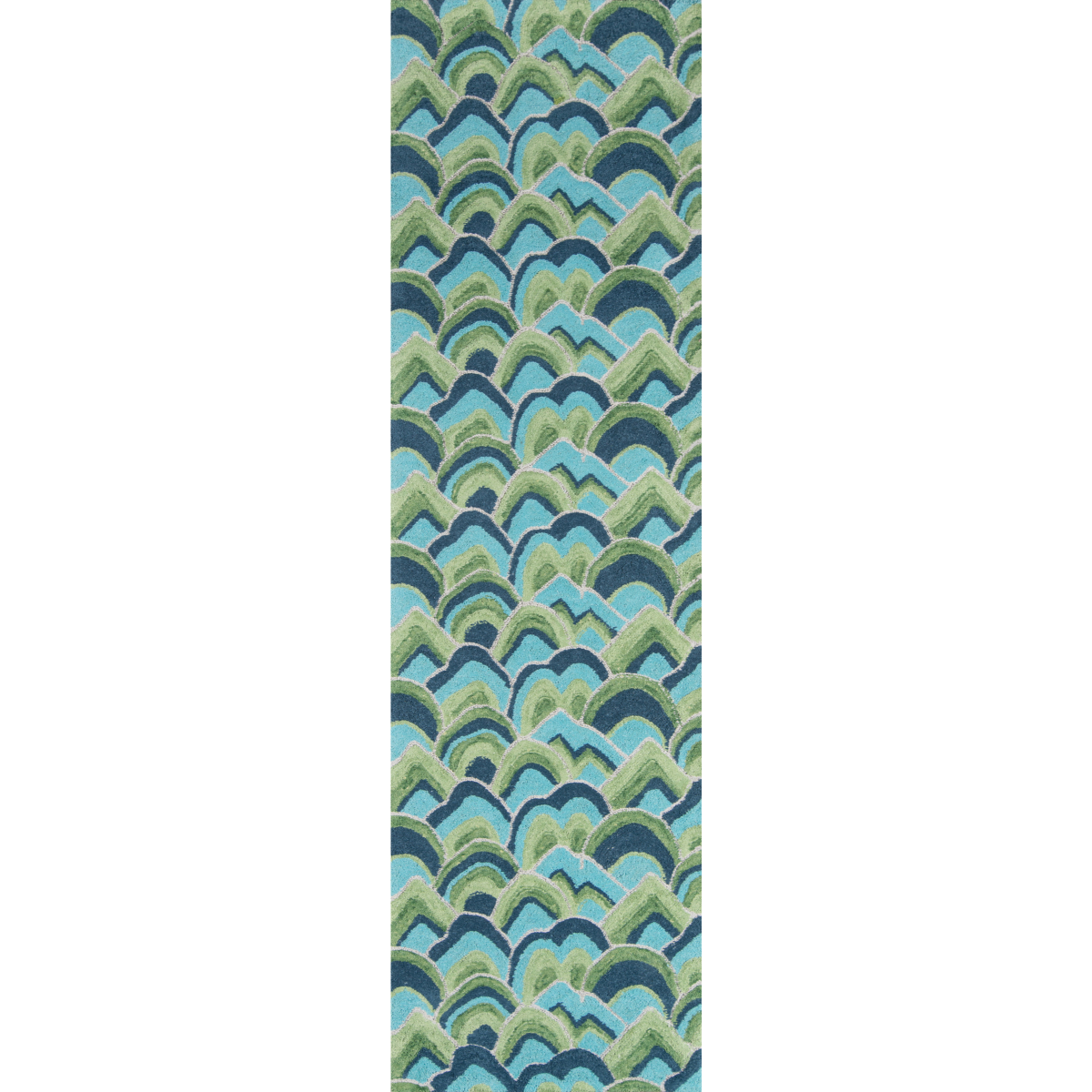 Cloud Club Wool Blue and Green Area Rug