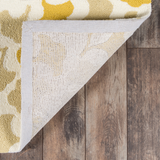 Forest Glade Gingko Wool Yellow and Taupe Area Rug