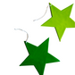 Large Metal Star Ornament Set Green