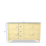 Custom Oleander Six-Drawer Chest
