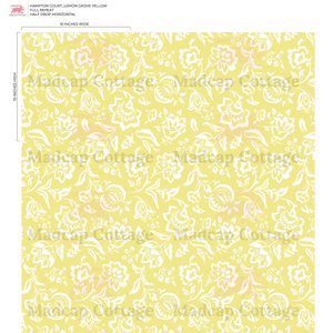 Hampton Court Lemon Grove Yellow Wallpaper Sample