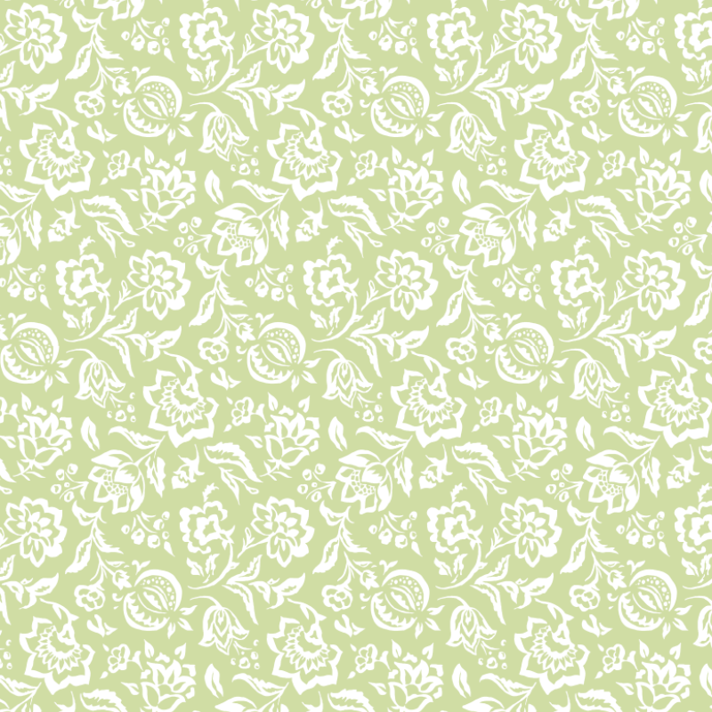 Hampton Court Meadow Green Wallpaper Sample