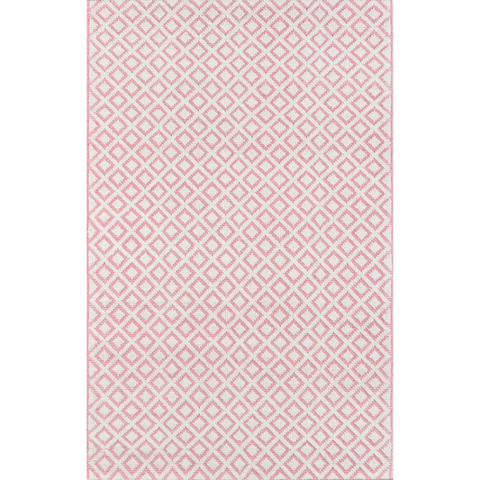 Sintra Pink Indoor Cotton/ Wool High/ Low-Pile Area Rug