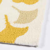Forest Glade Gingko Wool Yellow and Taupe Area Rug