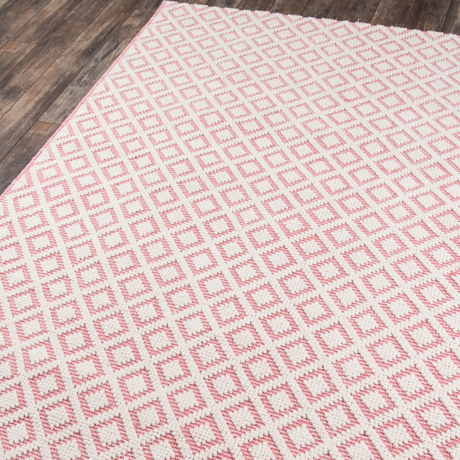 Pink Sintra Indoor Cotton/ Wool High/ Low-Pile Area Rug