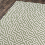 Brazilian Avenue Wool Green Area Rug