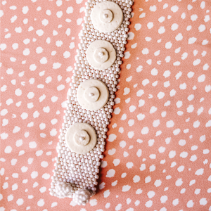 Large White Bead-and-Shell Bracelet