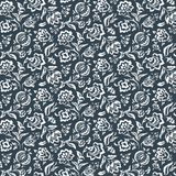 Hampton Court Navy Blue Wallpaper Sample
