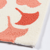 Forest Glade Gingko Wool Red and Pink Area Rug