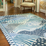 Shangri-La Wool Blue Area Rug